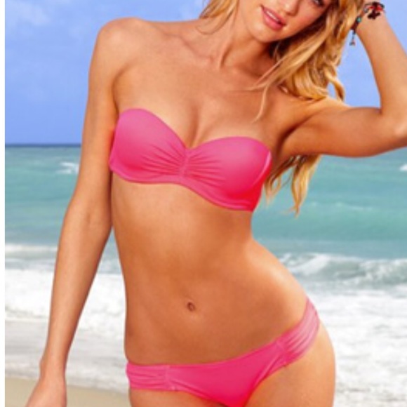 Victoria's Secret Other - Victoria’s Secret 34B Salmon bandeau bikini TOP
